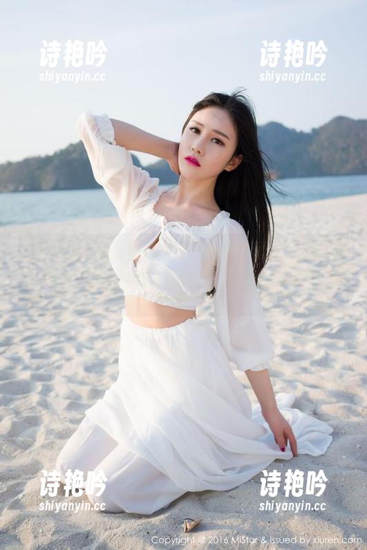 MiStar魅妍社 - 让我们一同欣赏绯月樱-Cherry的女神全套，图片里的那股自信。